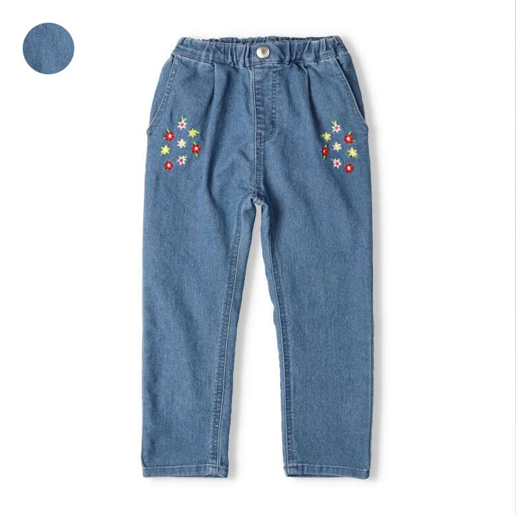 お花刺繍デニムパンツ／ムージョンジョン（moujonjon）
