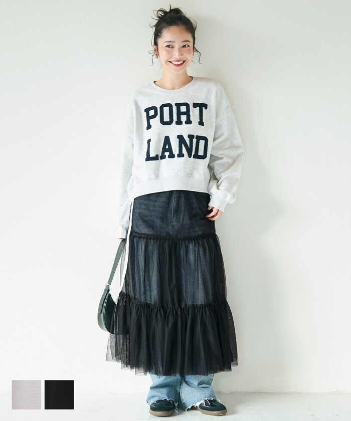 チュールサイドラインスカート 全2色／コカ（coca）のサムネイル