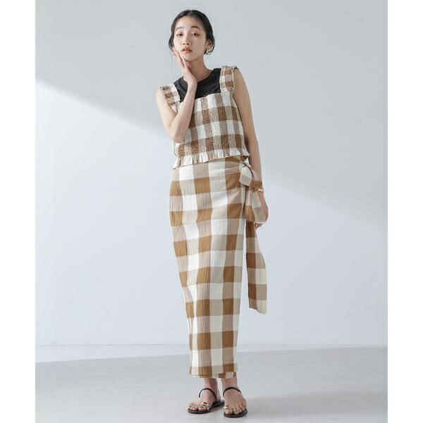 RITA ROW／Checkered pareo skirt／ナノユニバース（NANO universe） 0101marui-12792046 丸井(マルイ)楽天市場店 サンプル画像3
