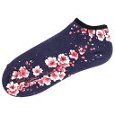 【1/1000SOCKS】メンズアンクルソックス JAPAN 桜柄/ワン サウザンド(ONE-THOUSANDTH)