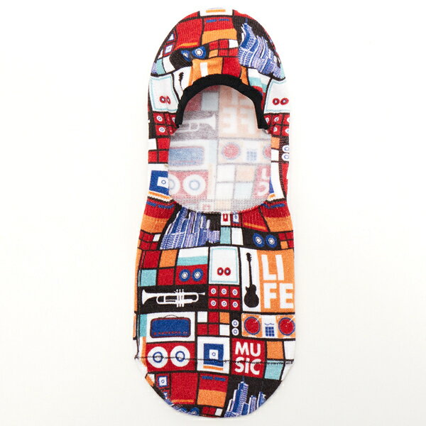 【1/1000SOCKS】メンズシューズインソックス　MUSIC　LIFE／ワン サウザンド（ONE-THOUSANDTH）