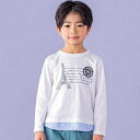 エッフェル塔レタープリントレイヤード風長袖Tシャツ(90~150cm)/ベベ(BeBe)