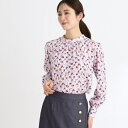 【春SALE/マシンウォッシュ可/セットアップ可】パフスリーブプリントブラウス/リフレクト(Reflect)