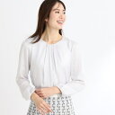 【夏SALE/手洗い可】シアーシャドーストライプブラウス/リフレクト(Reflect)