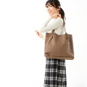 【COOCO】チャーム付フェイクレザーダブルタップ トートバッグ/A4/クーコ(cooco)