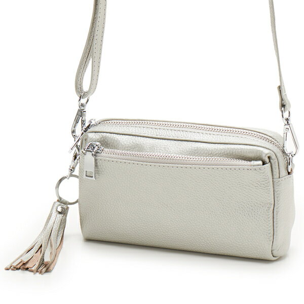 シュリンクレザー横型ミニショルダーバッグ／クーコ（cooco）