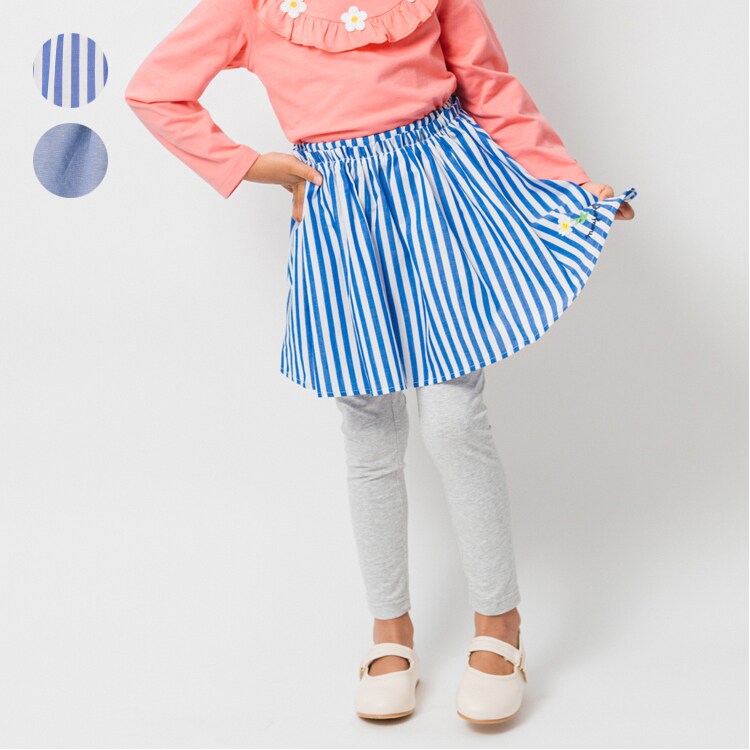 お花モチーフ付スカッツ／ムージョンジョン（moujonjon）