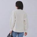 パール調ボタン付ニットカーディガン【洗濯機洗い可】/オペークドットクリップ(OPAQUE.CLIP)