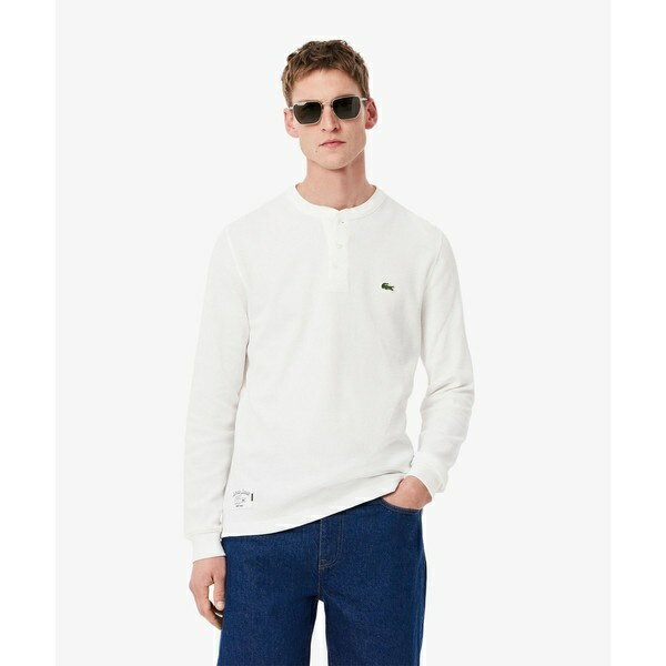 ワッフルニット ヘンリーネック長袖Tシャツ／ラコステ（LACOSTE）