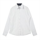【透け防止】 スキッパー 長袖 形態安定 レディースシャツ/ブリックハウス(BRICKHOUSE)