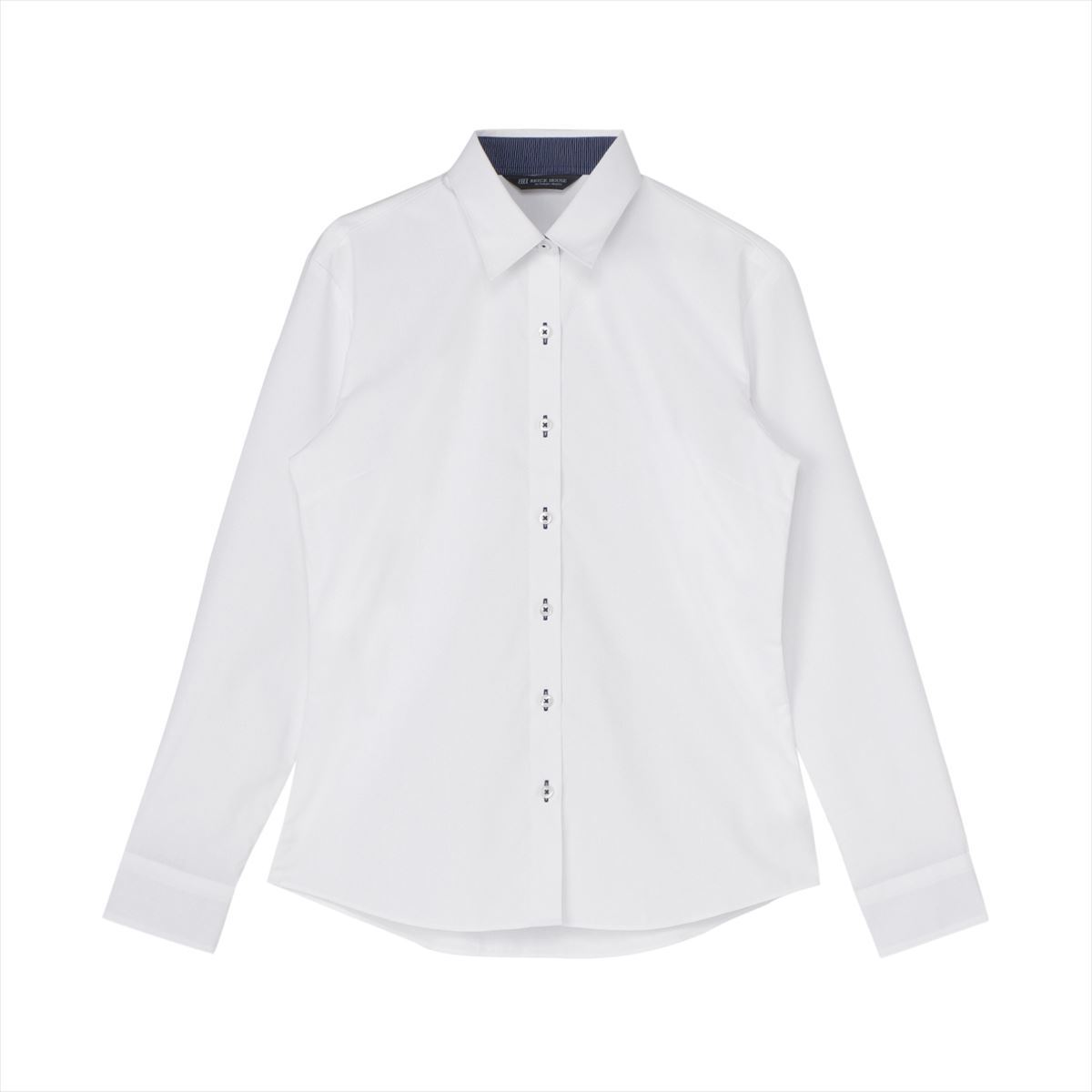 【透け防止】 レギュラー 長袖 形態安定 レディースシャツ/ブリックハウス(BRICKHOUSE)