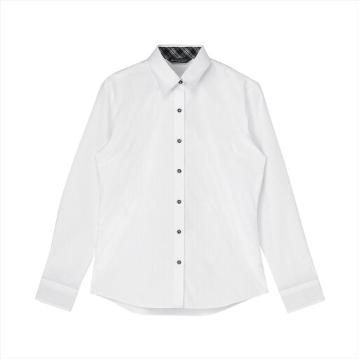 【透け防止】 レギュラー 長袖 形態安定 レディースシャツ/ブリックハウス(BRICKHOUSE) 【透け防止】 レギュラー 長袖 形態安定 レディースシャツ/ブリックハウス(BRICKHOUSE)