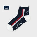 【新レーベル ADABAT NAVY】サイドラインショートソックス/アダバット(adabat)