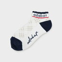【新レーベル ADABAT NAVY】アンクルロゴベリーショートソックス/アダバット(adabat)