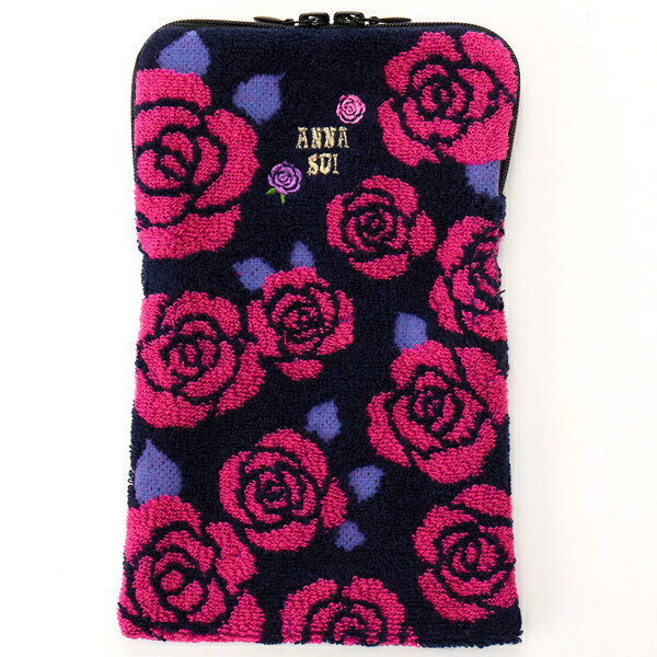 アナスイ ファスナー付きタオル ペットボトルケース ローズ刺繍 【ANNA SUI】/アナ スイ(ANNA SUI)