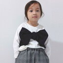 【b.+A】金子綾/リボンドッキング長袖Tシャツ/ブランシェス(branshes)