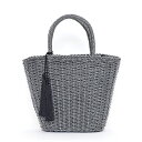 【COOCO クーコ】タッセル付き メタリック フィルム カゴバッグ かごバッグ/クーコ(cooco)