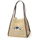 【COOCO クーコ】アニマル刺繍ペーパーバッグ トートバッグ カゴバッグ かごバッグ/クーコ(cooco)