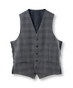 ミックスヤーンブッチャーチェックリバーシブルベスト/メンズビギ(MEN'S BIGI)