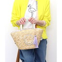 【COOCO クーコ】SMILEY パール刺繍ビーズハンドル カゴバッグ かごバッグ にこちゃん /クーコ(cooco)