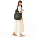【COOCO クーコ】SMILEY 透かし編み刺繍入 カゴバッグ A4対応 かごバッグ にこちゃん /クーコ(cooco)
