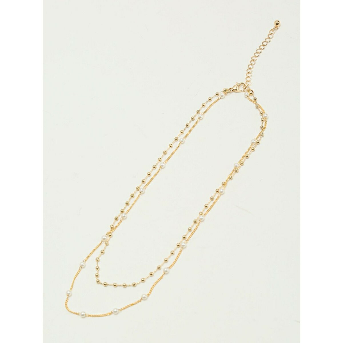 m.f.エディトリアル パール付き ショート2連ネックレス／m.f.エディトリアル（m.f.editorial）