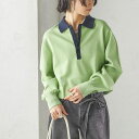 〈手洗い可能〉配色 ポロカラー プルオーバー/シップス(SHIPS)