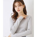 ラメ混ボートネックリブニットプルオーバー/クチュールブローチ(Couture Brooch)