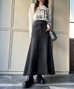 アシメデザインデニムマーメイドスカート/ジュノア(JUNOAH)