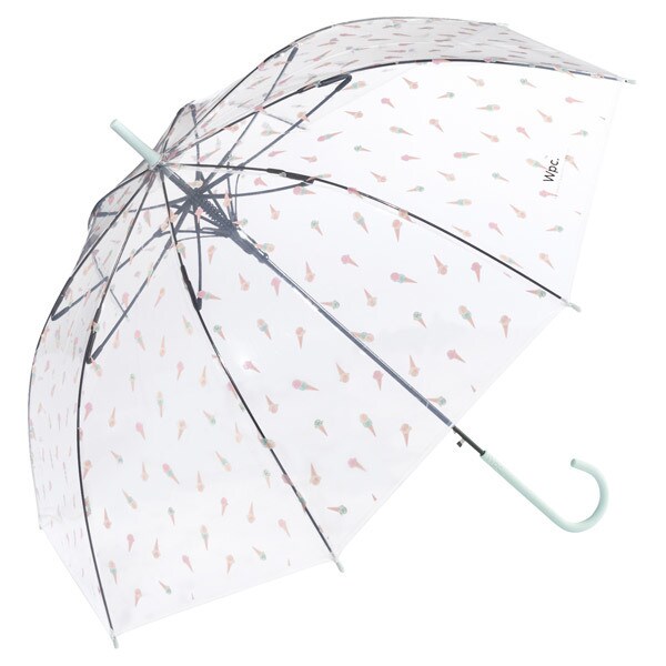 【Wpc.】ビニール傘 アイスクリームオフ 60cm 大きい 傘 ジャンプ傘 レディース 長傘 雨傘/Wpc.(WPC)