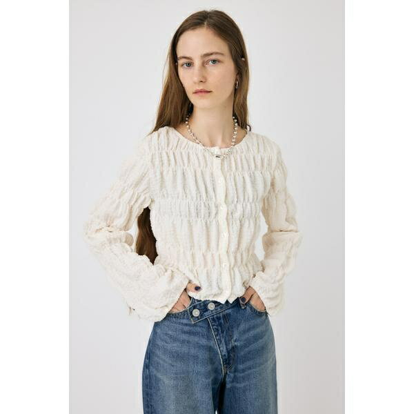 SHIRRING カーディガン／マウジー（MOU