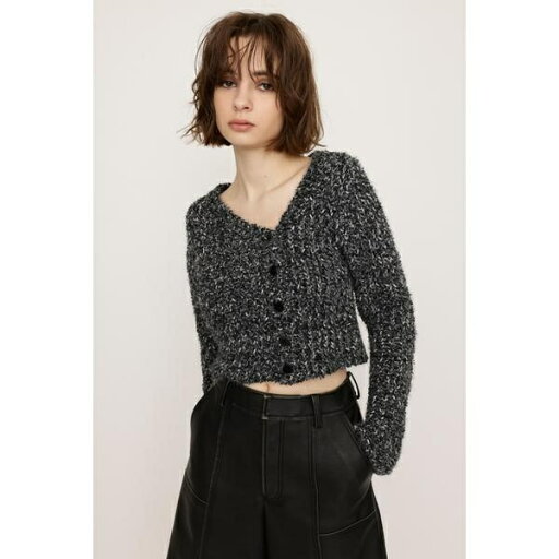 TAPE YARN SLANT NECK カーディガン/スライ(SLY) TAPE YARN SLANT NECK カーディガン/スライ(SLY)