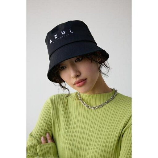 バイカラーロゴバケットハット/アズールバイマウジー(AZUL BY MOUSSY) バイカラーロゴバケットハット/アズールバイマウジー(AZUL BY MOUSSY)