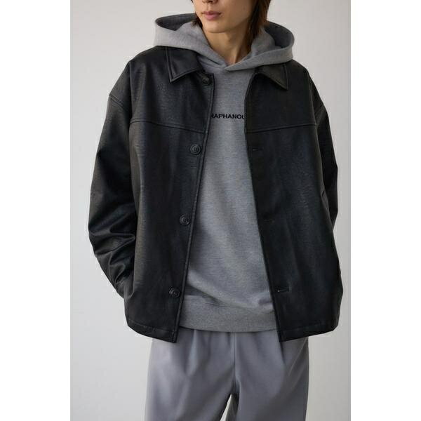 フェイクレザーコーチジャケット／アズールバイマウジー（AZUL BY MOUSSY）