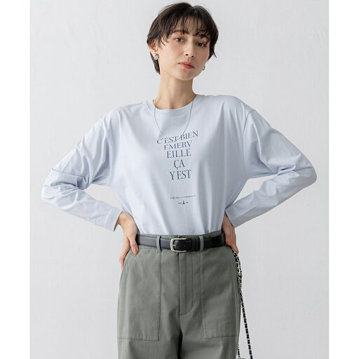 【洗える】レタープリント ロンTEE/23区(23KU) 【洗える】レタープリント ロンTEE/23区(23KU)
