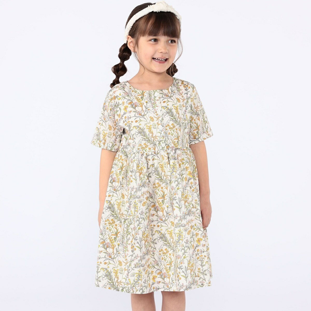 SHIPS KIDS:100〜130cm / リバティ 半袖 ワンピース／シップス（SHIPS）