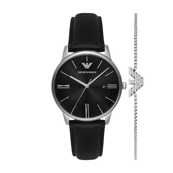 エンポリオ・アルマーニ 腕時計 メンズ アナログ レザー AR80079SET/エンポリオ アルマーニ(EMPORIO ARMANI)