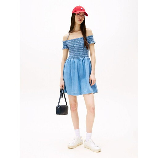 シャンブレーフィットフレアワンピース/トミー ジーンズ(TOMMY JEANS) シャンブレーフィットフレアワンピース/トミー ジーンズ(TOMMY JEANS)