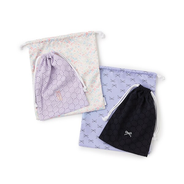 ワンポイント巾着2P／プティマイン（petit main）