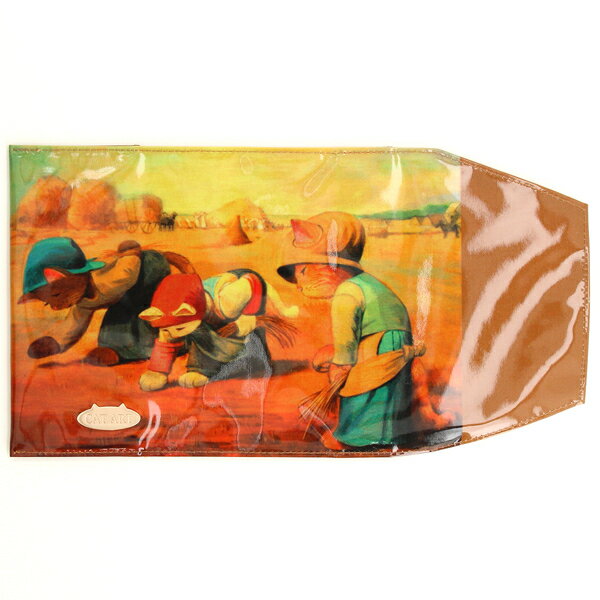 キャットアート　ブックカバー　マタタビ拾い　【CAT ART】／ブルーミング（BLOOMING）