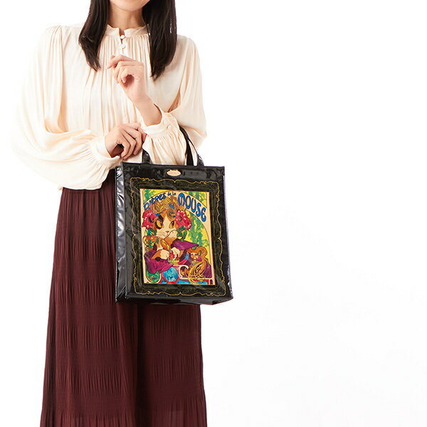 キャットアート　ファスナー付トートバッグ　マウス・ビールのポスター　【CAT ART】／ブルーミング（B..