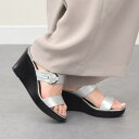 ITALIAN SHOEMAKERS◆8cmヒール◆厚底ダブルストラップウェッジサンダル/ブリジットバーキンセレクト(Bridget Birkin Select)