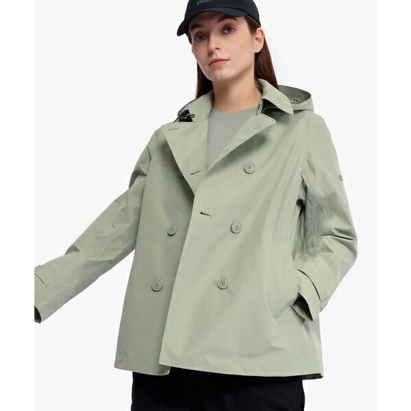 GORE-TEX ゴアテックス 防風 撥水 透湿 フーデッドショートトレンチコート／エーグル（AIGLE）