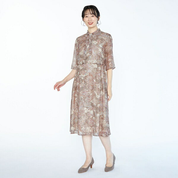 SCAPA&nbsp;サラサペーズリーワンピース／スキャパ（SCAPA）