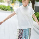 【WEB限定】サラコフレンチスリーブハイネックサマーニットトップス/コーエン(coen)