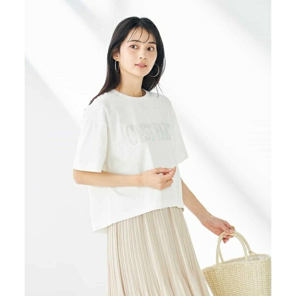 【コットン100％】大人のクロップドロゴTシャツ／アー・ヴェ・ヴェ（a.v.v）(4.0)