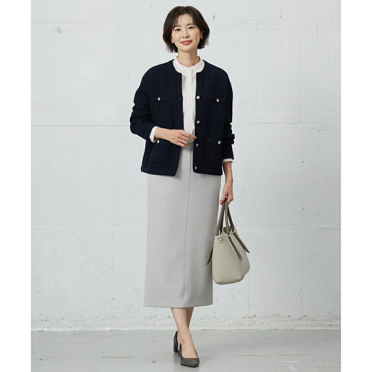 【洗える】BEZ VEGA バンドカラー ブラウス／Jプレス（J.PRESS） 0101marui-12808490 丸井(マルイ)楽天市場店 サンプル画像3