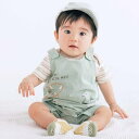 恐竜プリントサロペット+ボディミニ2点セットベビー(70~80cm)/スラップスリップ ベビー(SLAP SLIP BABY)