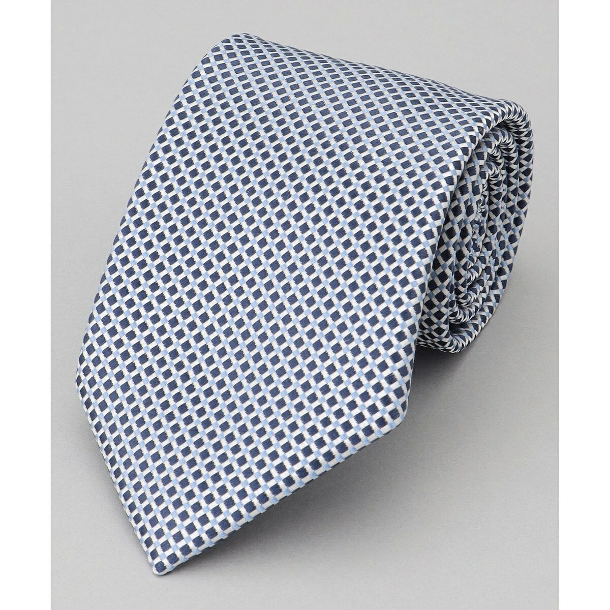 【日本製】シルク ネクタイ_格子柄／五大陸（gotairiku）