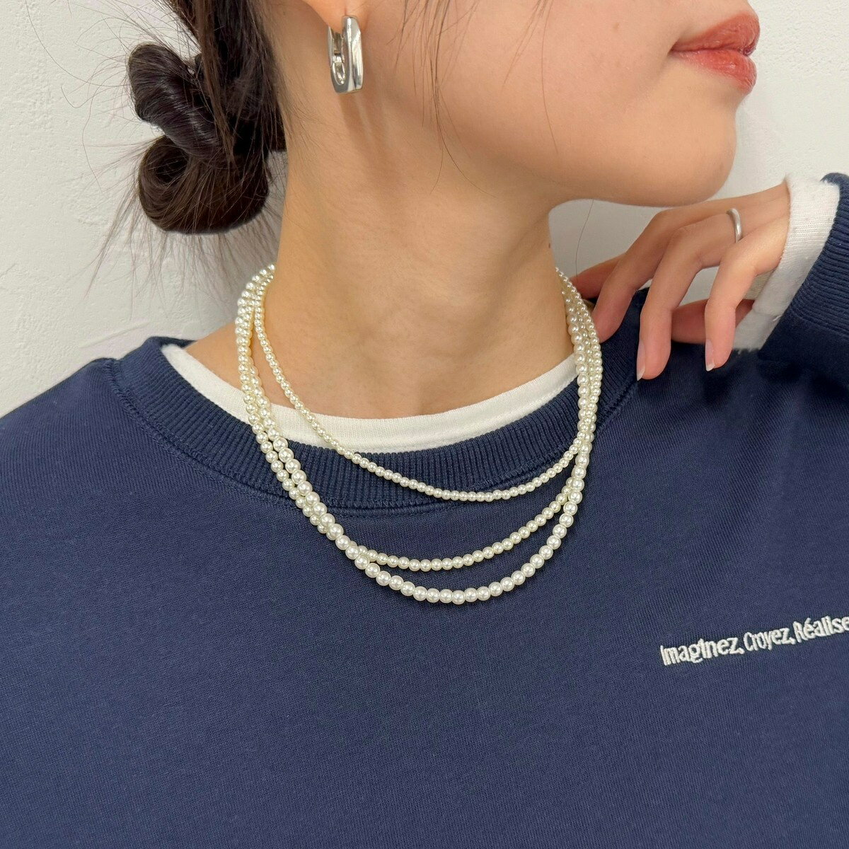 楽天丸井（マルイ）楽天市場店パール3連ショートネックレス／フレディ＆グロスター（FREDY＆GLOSTER）